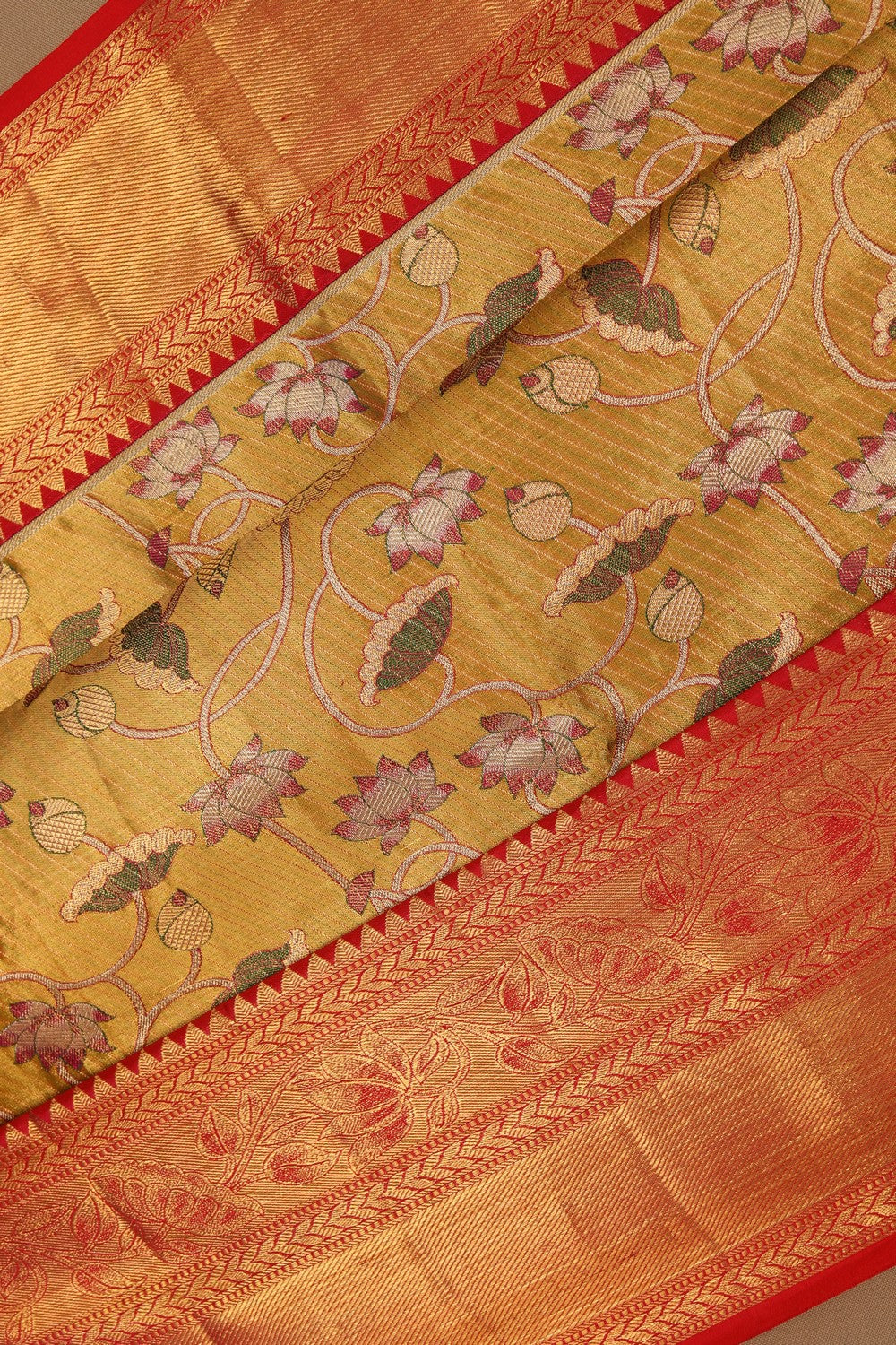 Image of Kanchipuram Tissue Brocade Saree